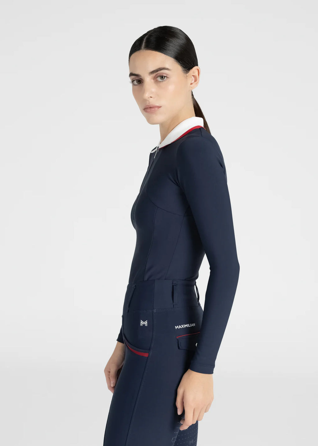 Maximilian Concept Polo Shirt Long Sleeve - Navy, S image