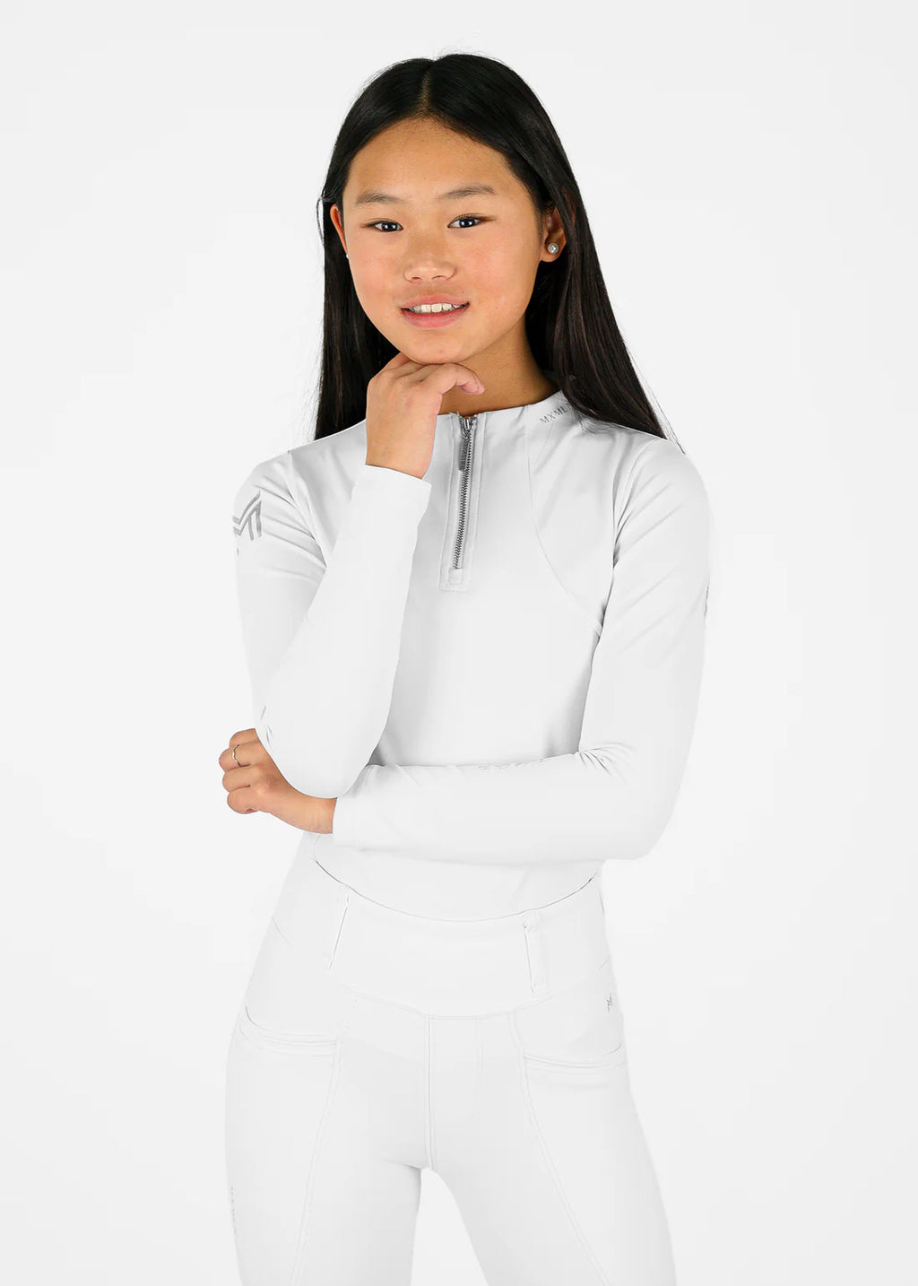 YR Long Sleeve Base Layer (White) - White, 5XS (115-125cm) image