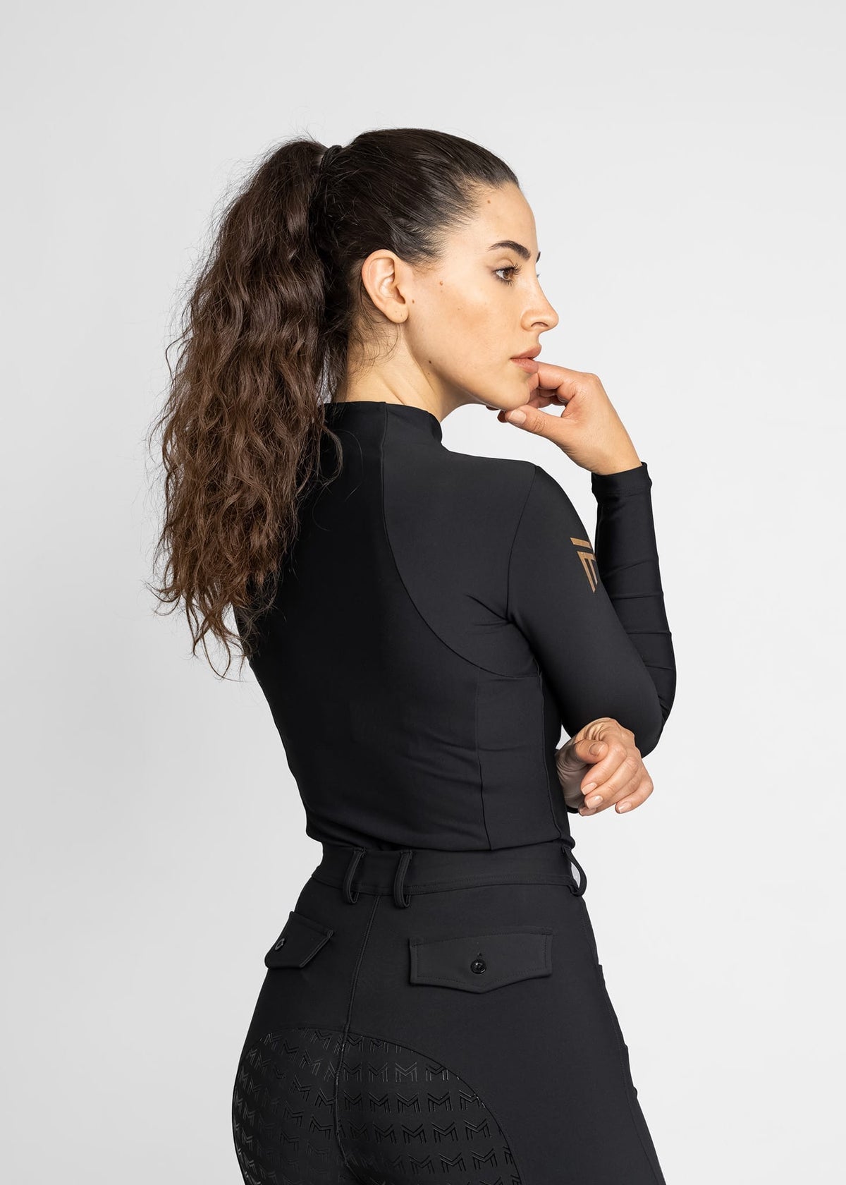 Maximilian Long Sleeve Base Layer - Black/Gold, XS image