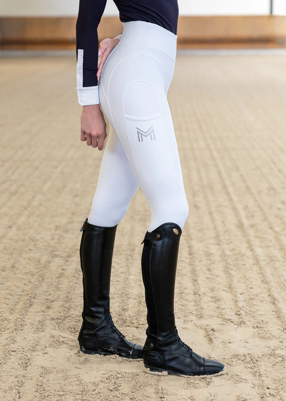 Maximilian Outline Riding Leggings (White) image 1