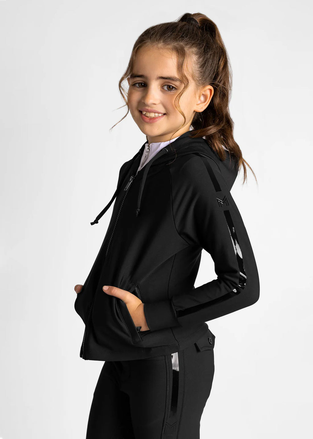 Maximilian YR Reflection Zip Hoodie - Black, 4XS (125-135cm) image