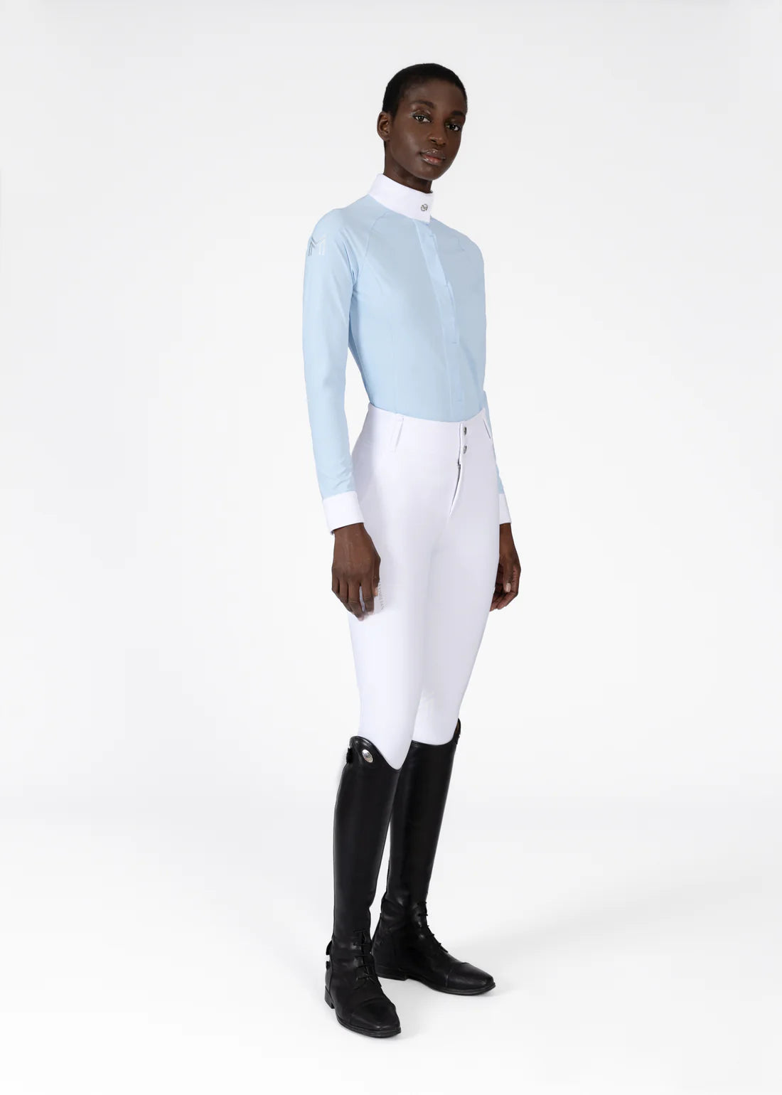 Aira Long Sleeve Show Shirt - Aqua, M image