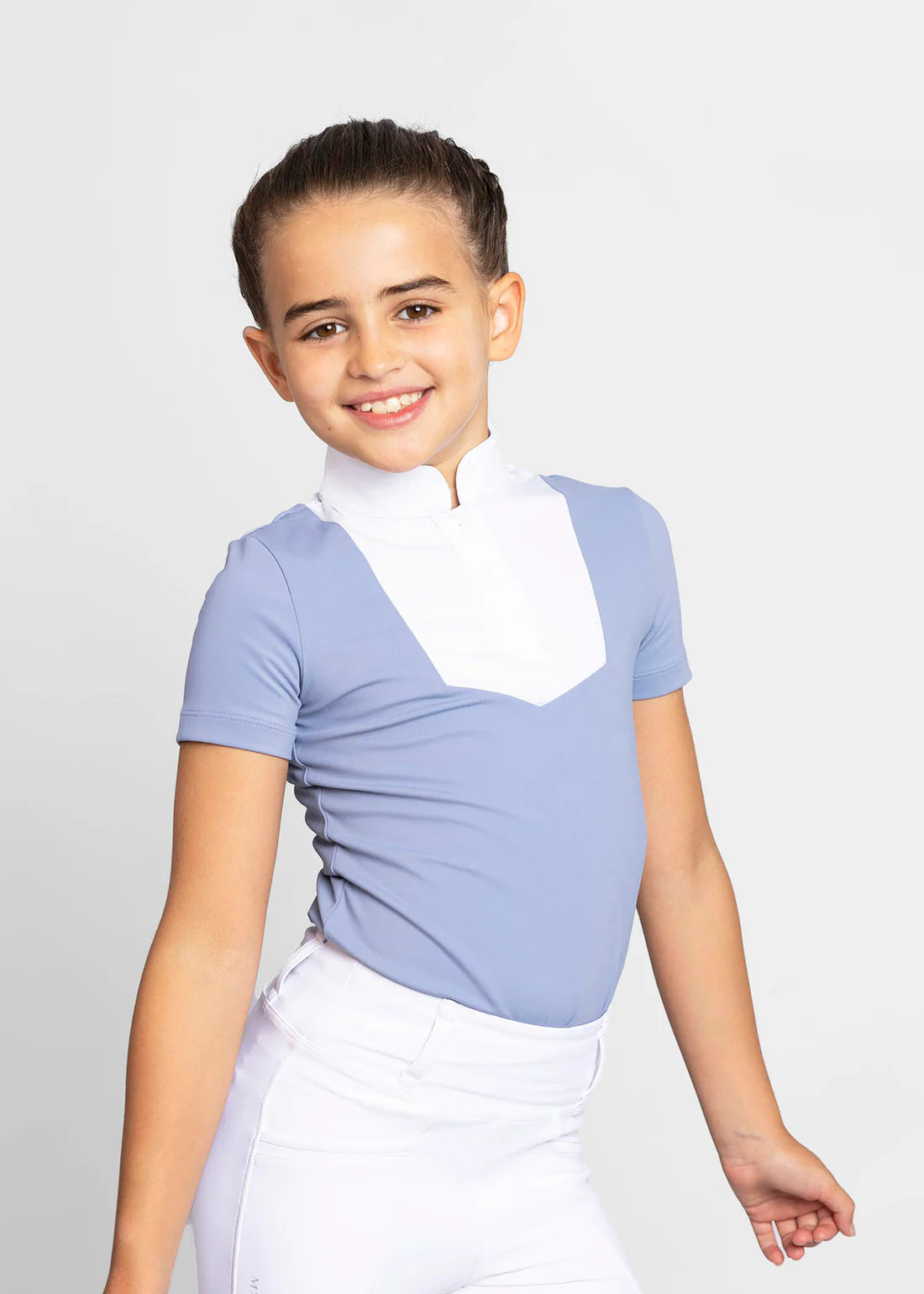 YR Short Sleeve Sienna Show Shirt - Iris Blue, 3XS (135-145cm) image
