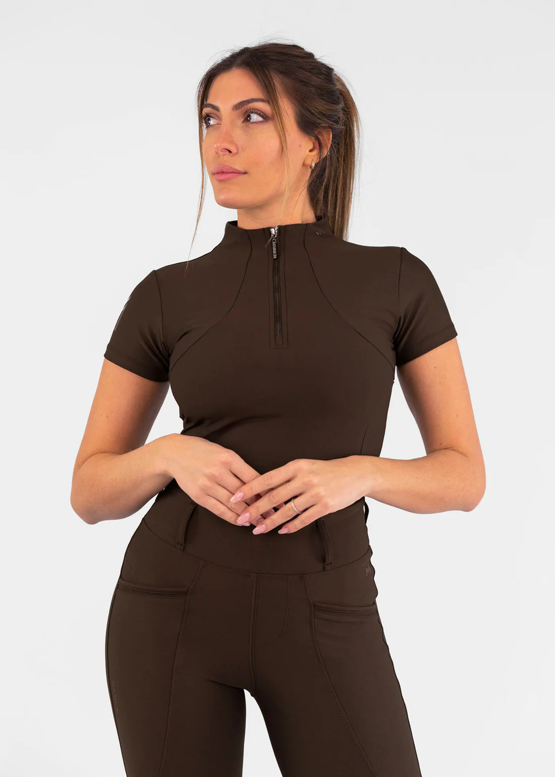 Maximilian Short Sleeve Base Layer - Chocolate, XL image