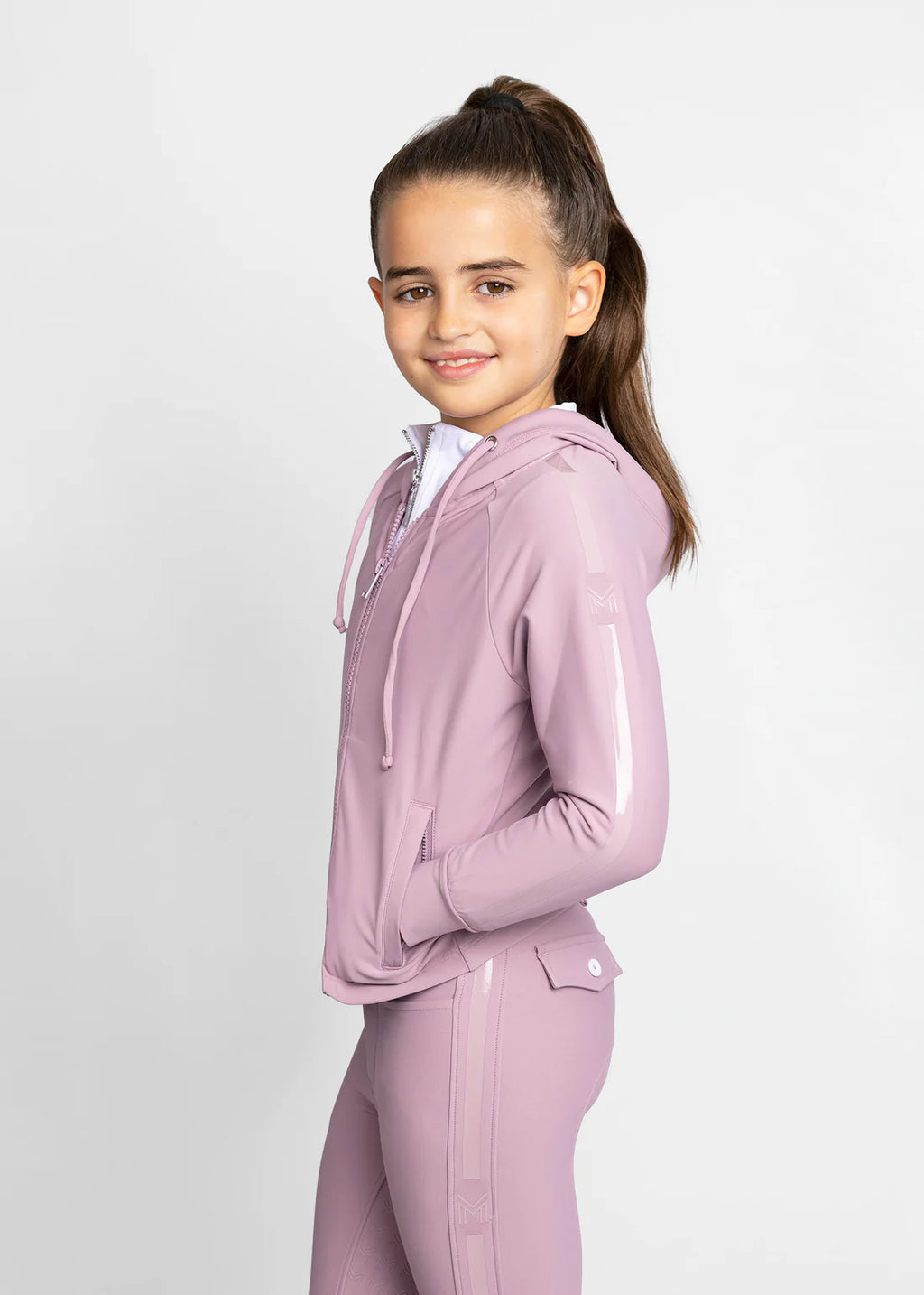 Maximilian YR Reflection Zip Hoodie - Mauve, 2XS (145-155cm) image