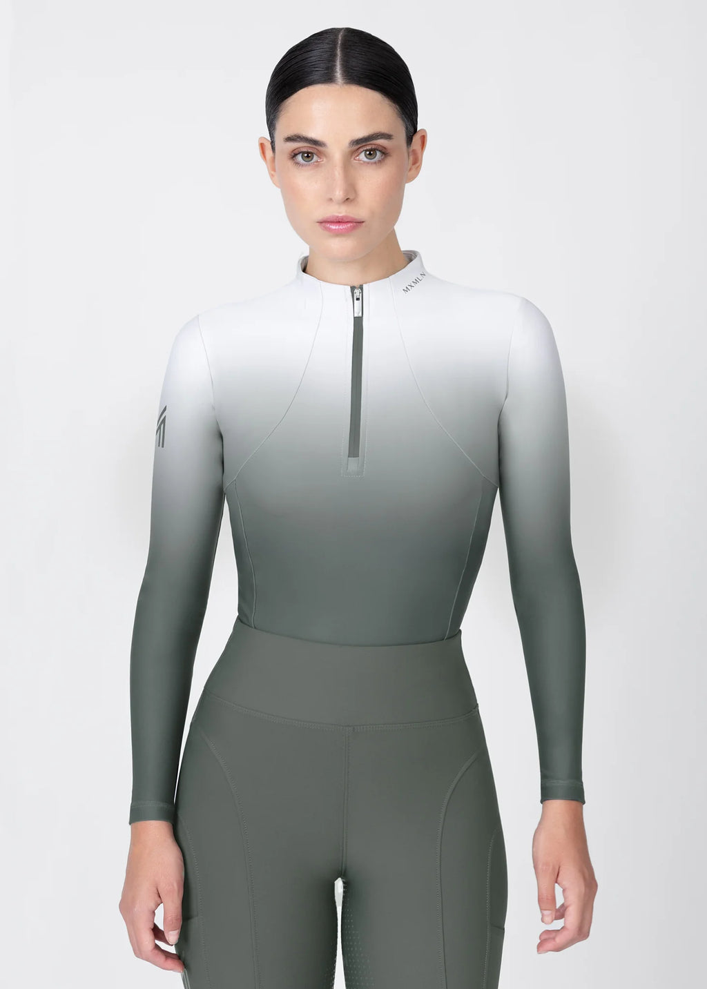 Maximilian Ombré Long Sleeve Base Layer - Ivy, XS image
