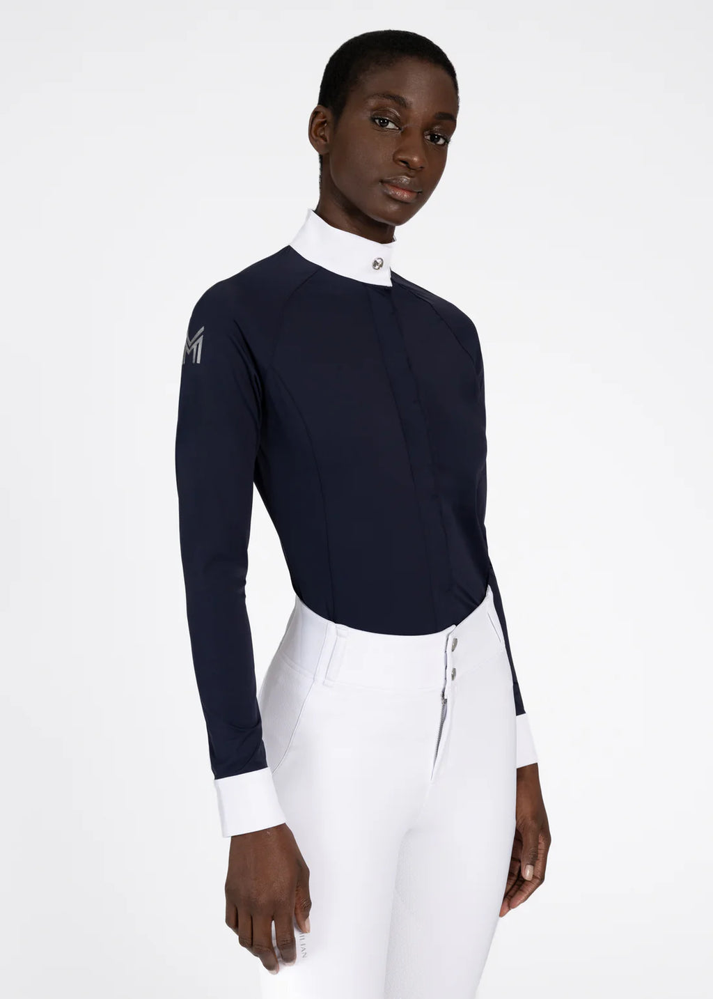 Aira Long Sleeve Show Shirt - Navy, XXS image