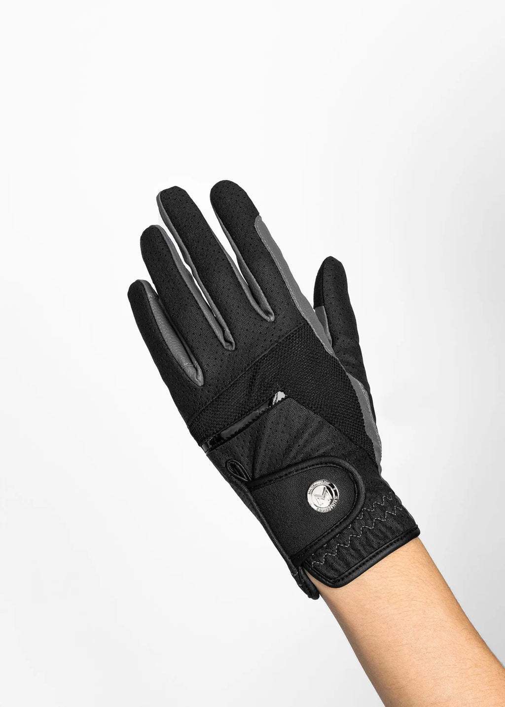 Maximilian Max Riding Gloves - Grey/Black, 7 image