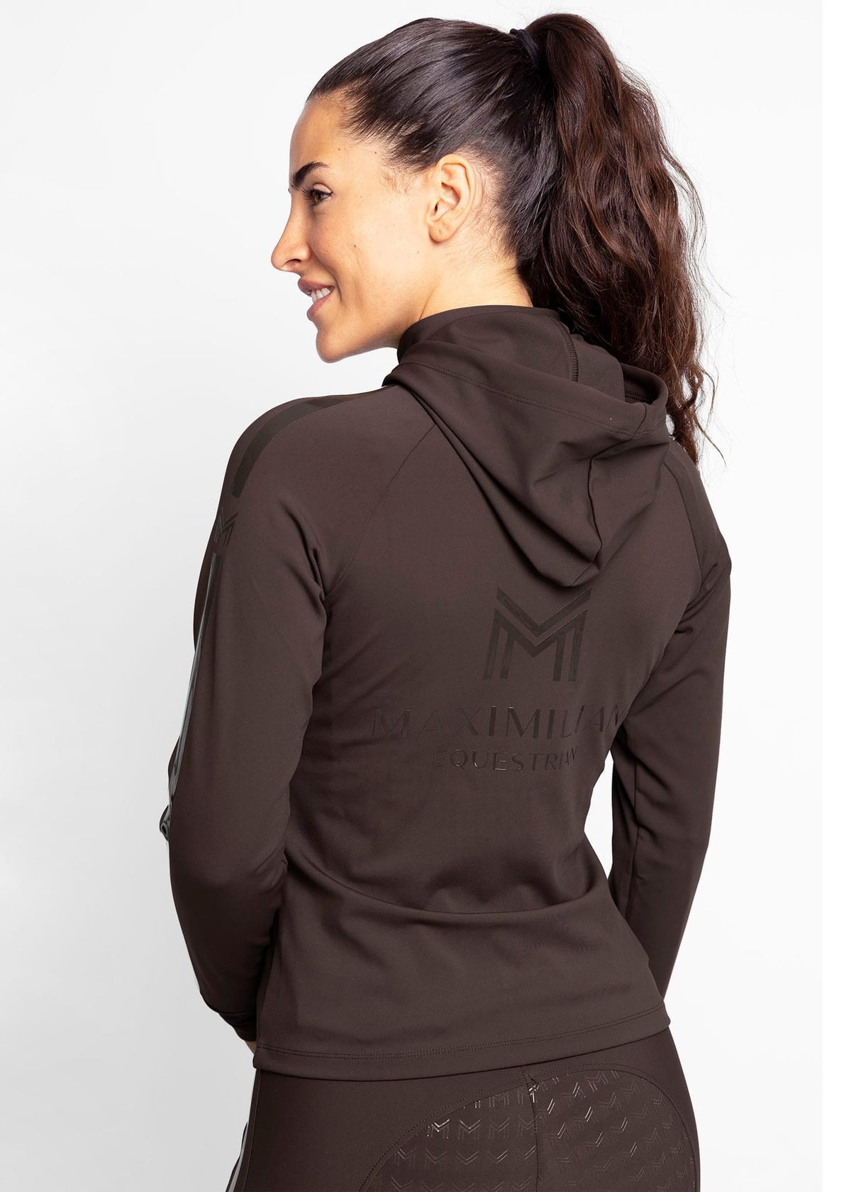 Maximilian Reflection Zip Hoodie - Chocolate, S image