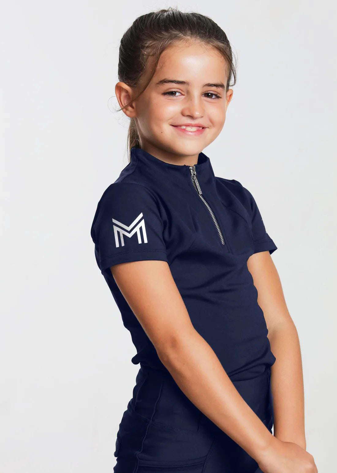 YR Short Sleeve Base Layer - Navy, 4XS (125-135cm) image