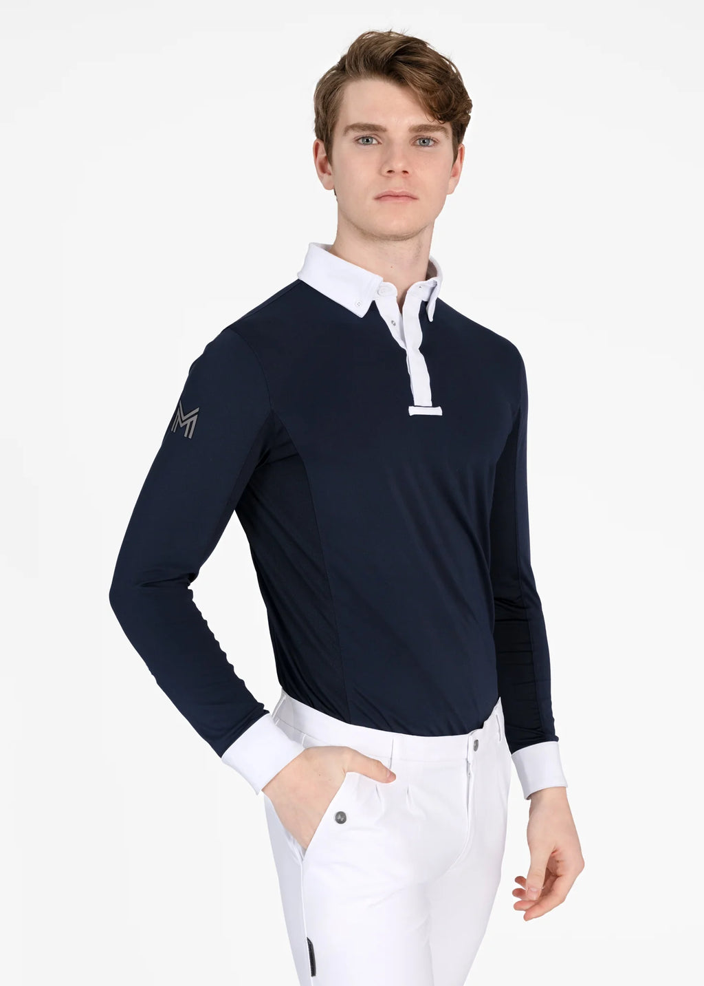 Focus Long Sleeve Competition Shirt - Navy, M image