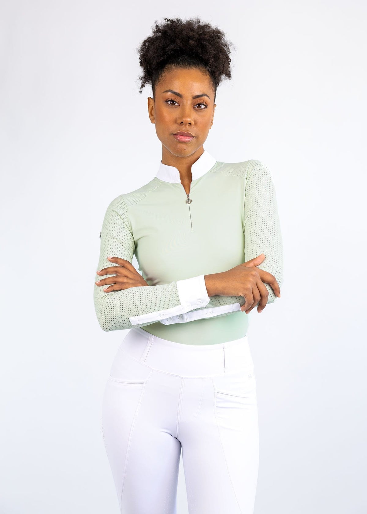 Maximilian Long Sleeve Air Show Shirt - Sage Green, XXS image