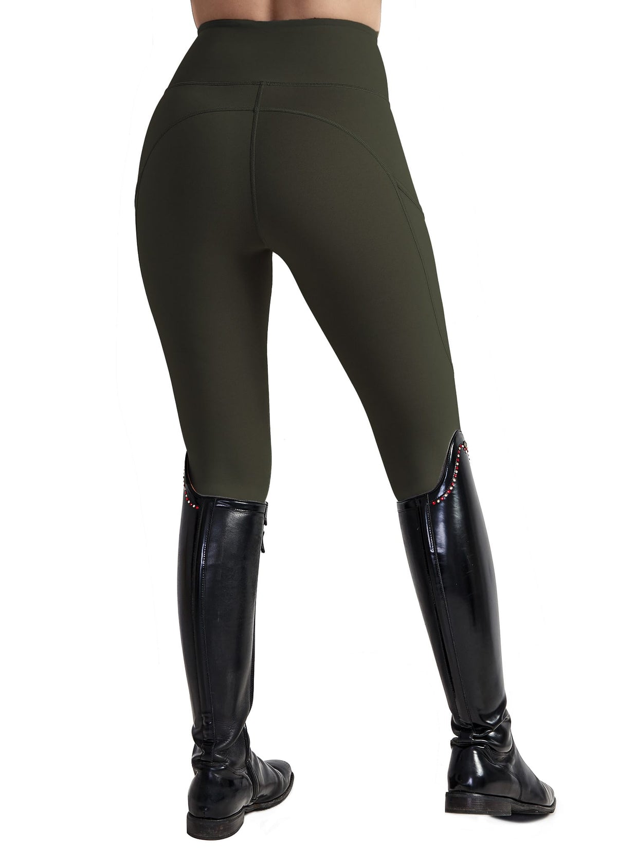Maximilian Sculpt Riding Leggings - Khaki, XS image