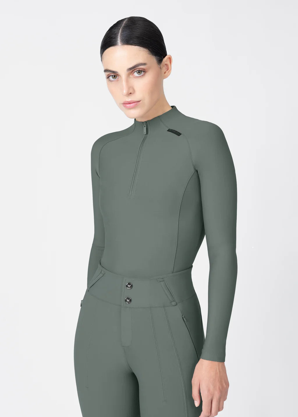 Maximilian Origin Long Sleeve Base Layer - Ivy, M image