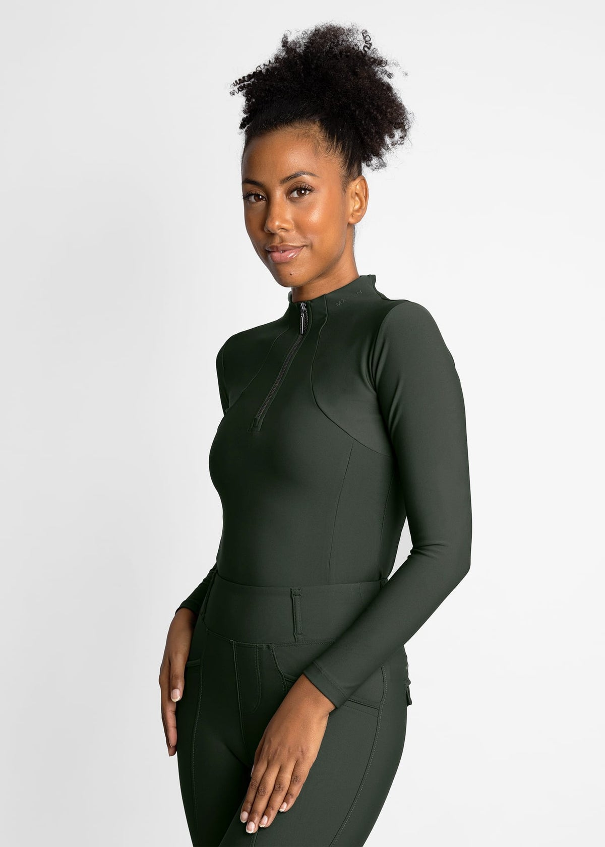 Maximilian Long Sleeve Base Layer - Hunter Green, XL image