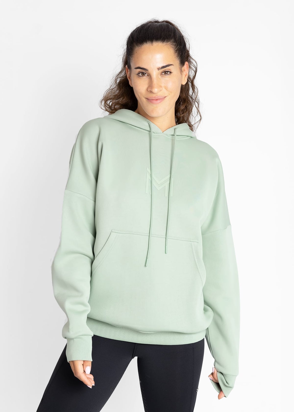 Maximilian Icon Oversized Hoodie - Sage Green, S image
