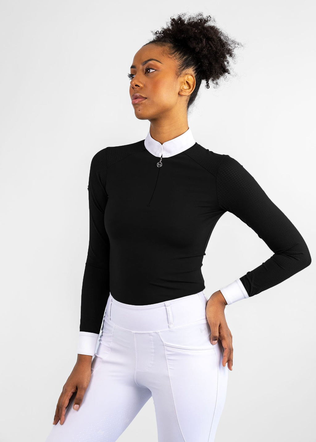 Maximilian Long Sleeve Air Show Shirt - Black, XS image