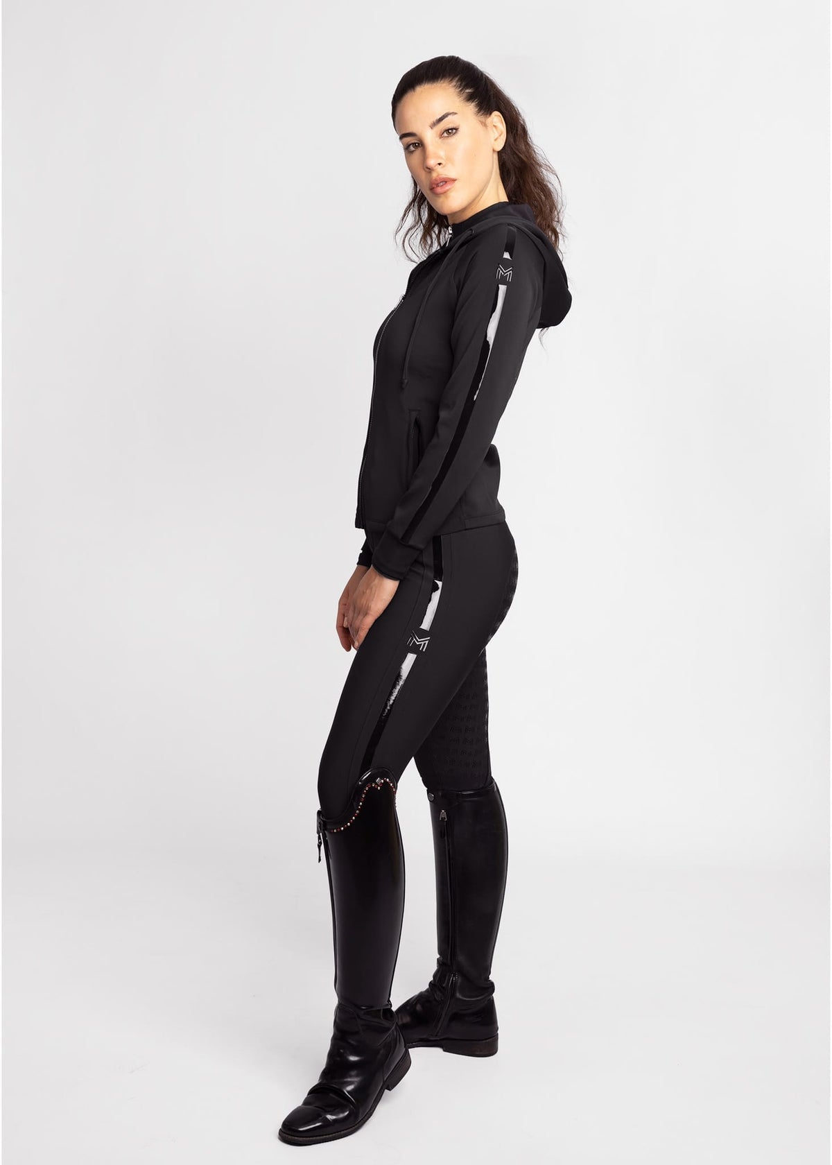Maximilian Reflection Zip Hoodie - Black, XS image