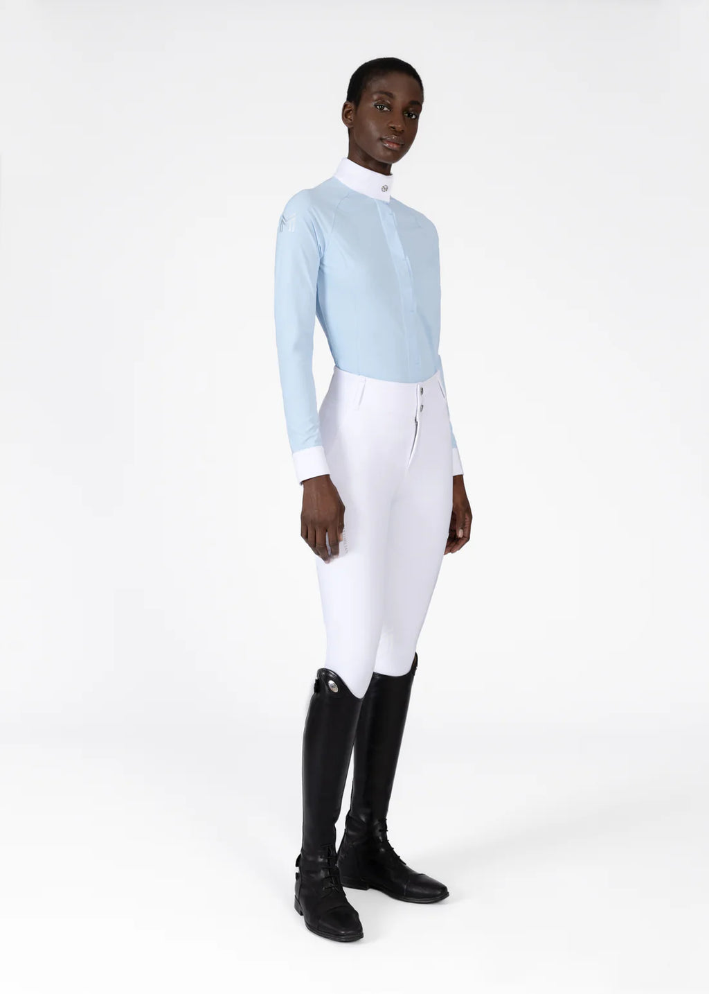 Aira Long Sleeve Show Shirt - Aqua, XL image
