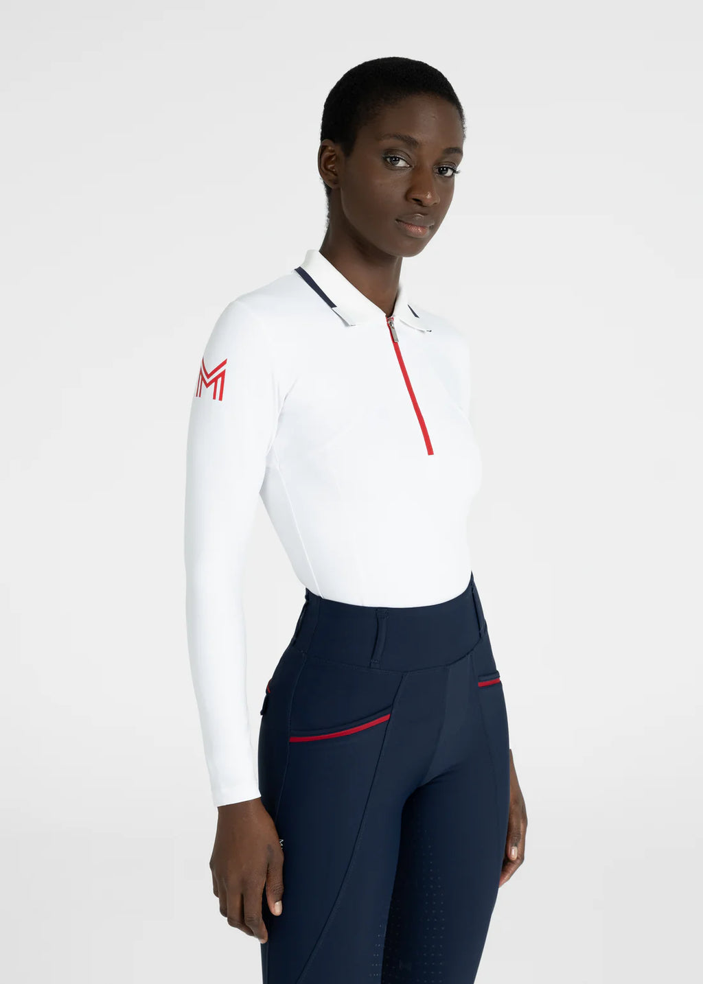 Maximilian Concept Polo Shirt Long Sleeve - White, XXS image