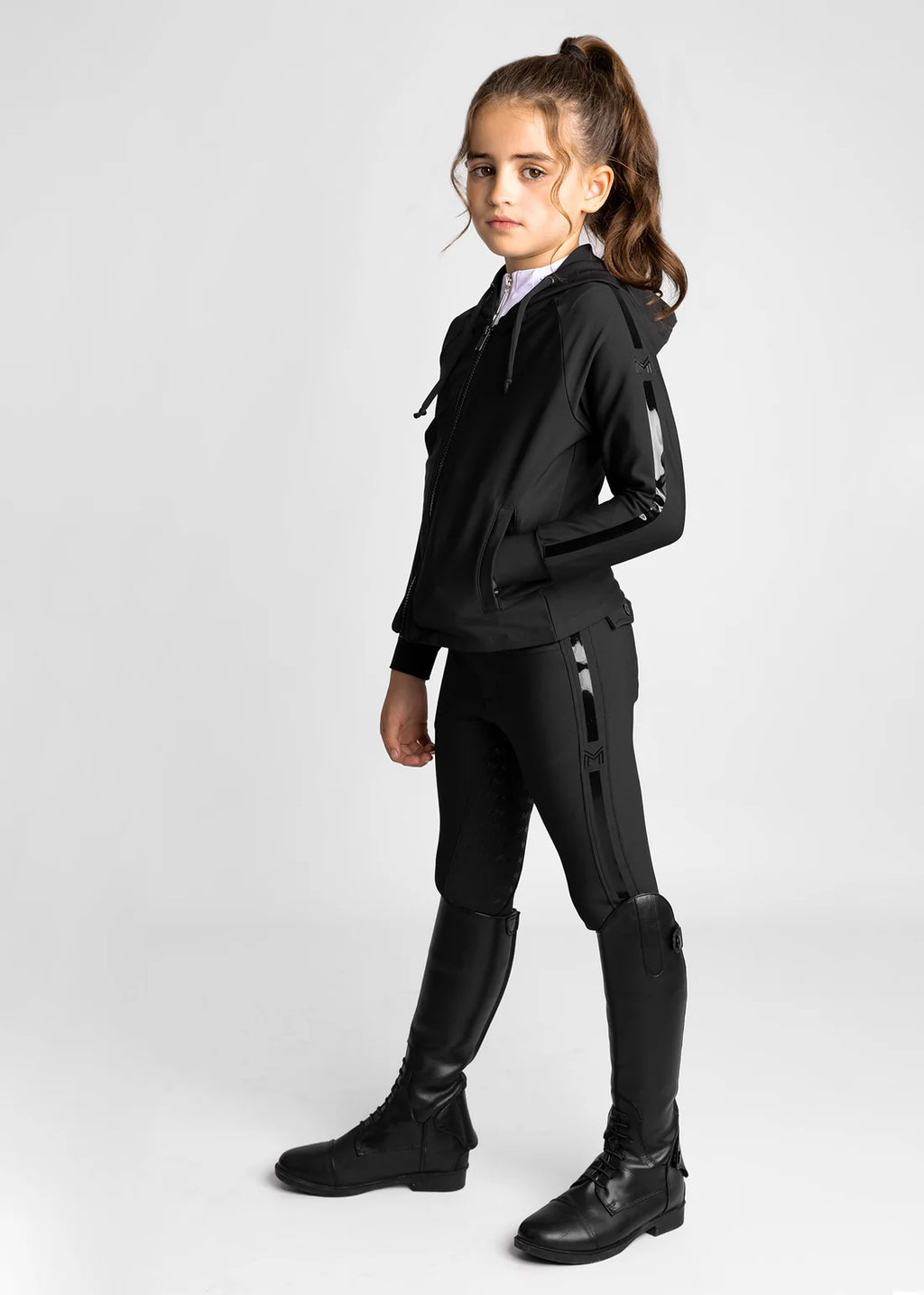 Maximilian YR Reflection Breeches - Black, 4XS (125-135cm) image