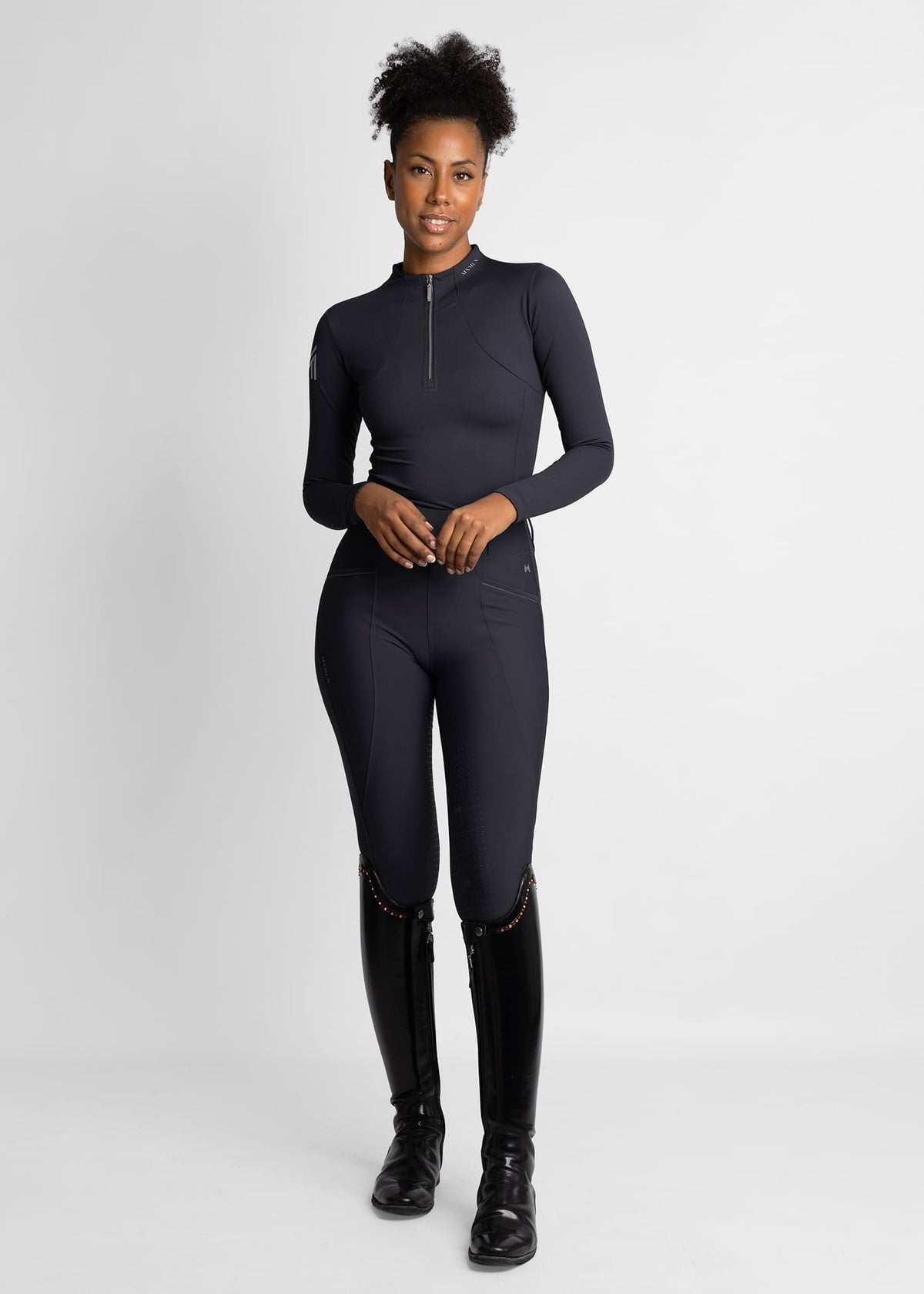 Maximilian Long Sleeve Base Layer - Charcoal, XS image