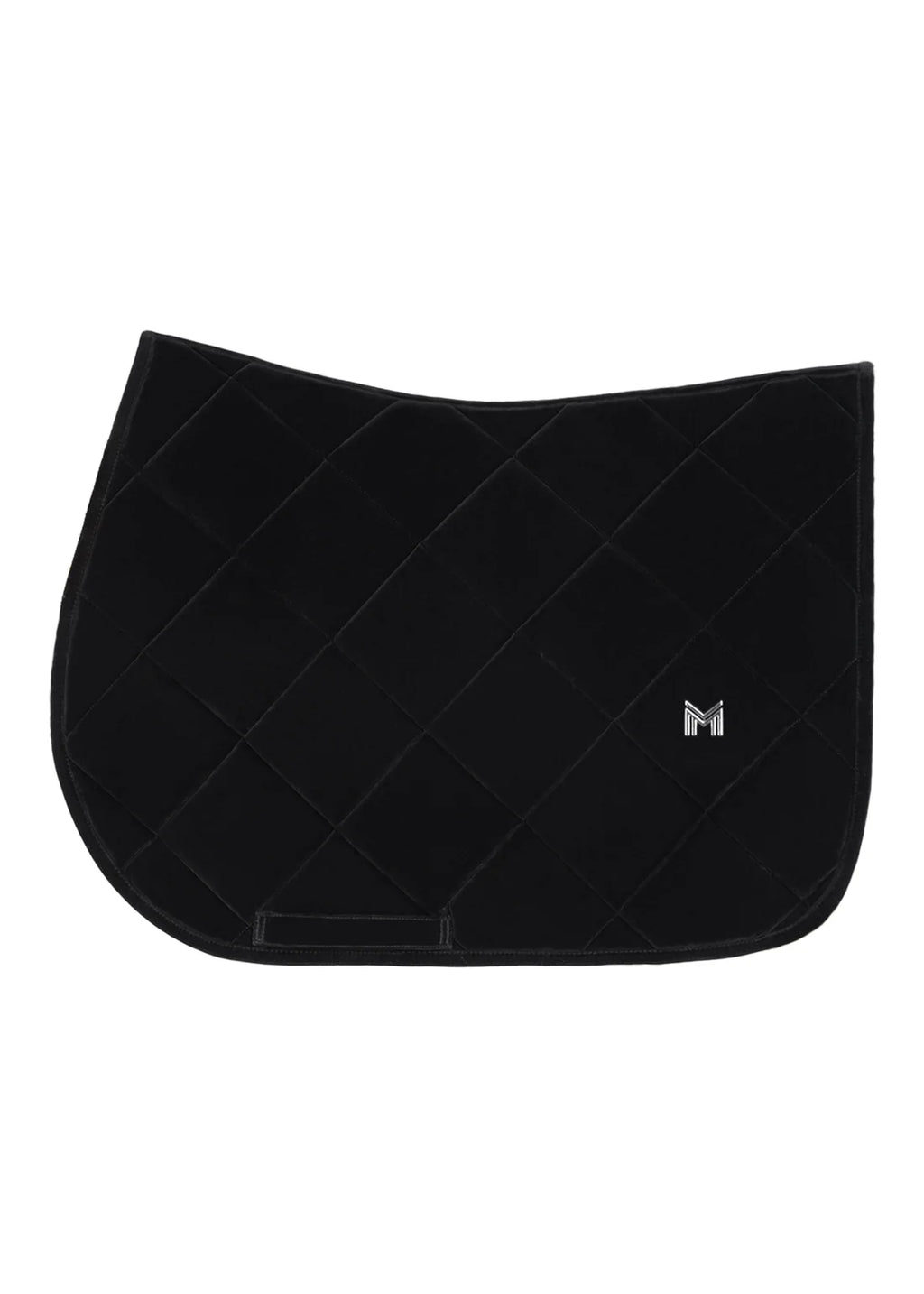 Maximilian Velvet Jumping Saddle Pad - Black, Full image