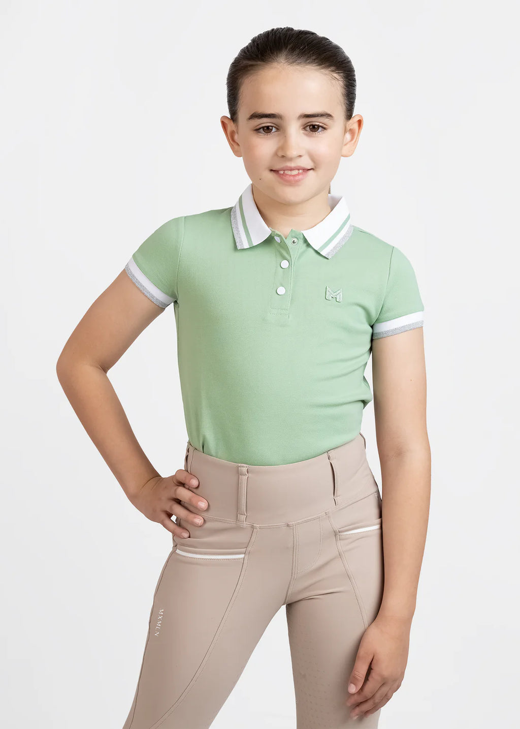 YR Glint Polo Shirt - Pistachio, 3XS (135-145cm) image