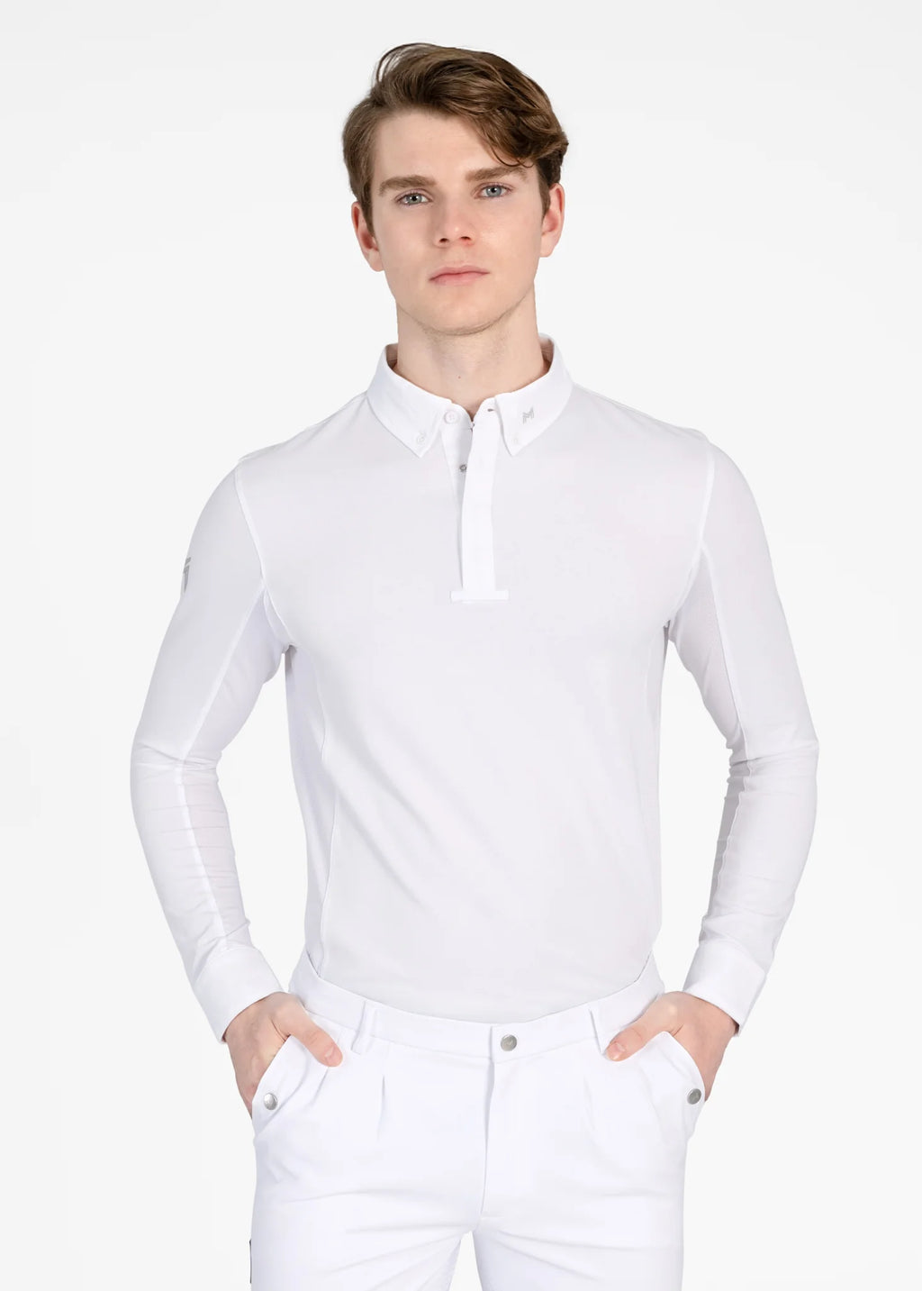 Focus Long Sleeve Competition Shirt - White, XS image