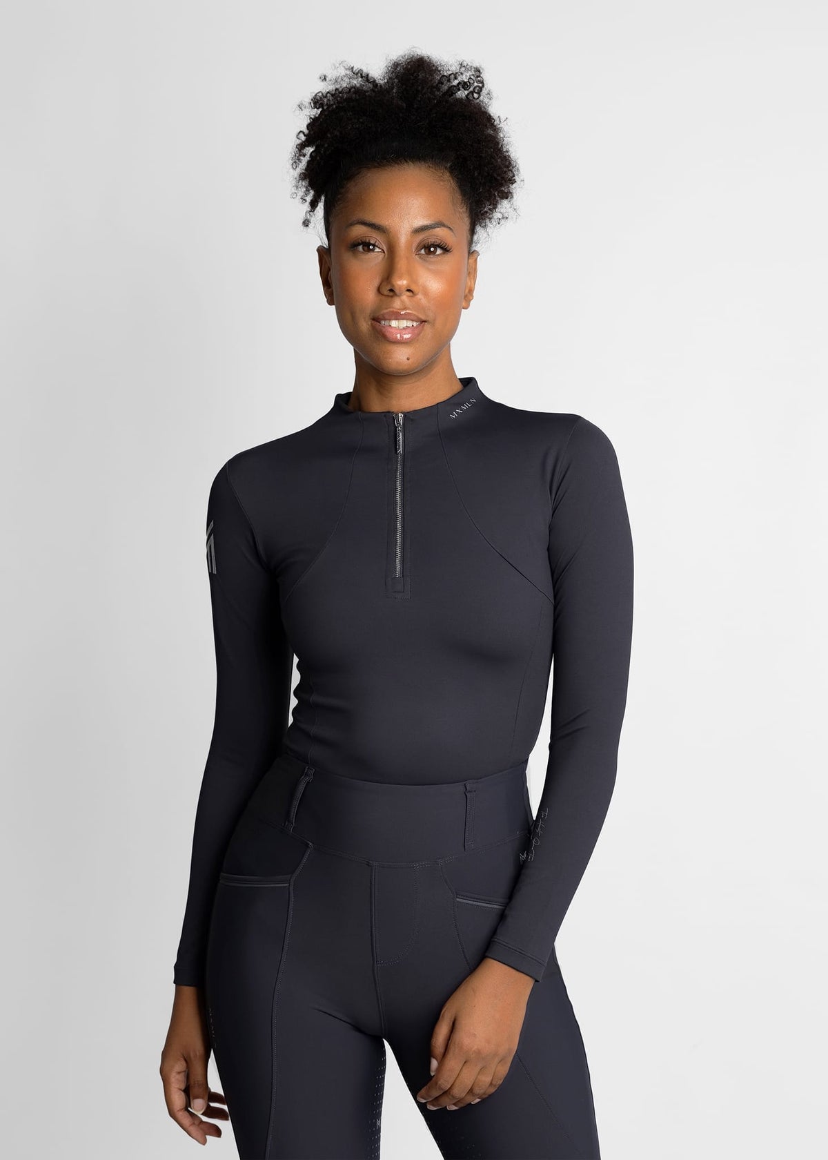 Maximilian Long Sleeve Base Layer - Charcoal, S image