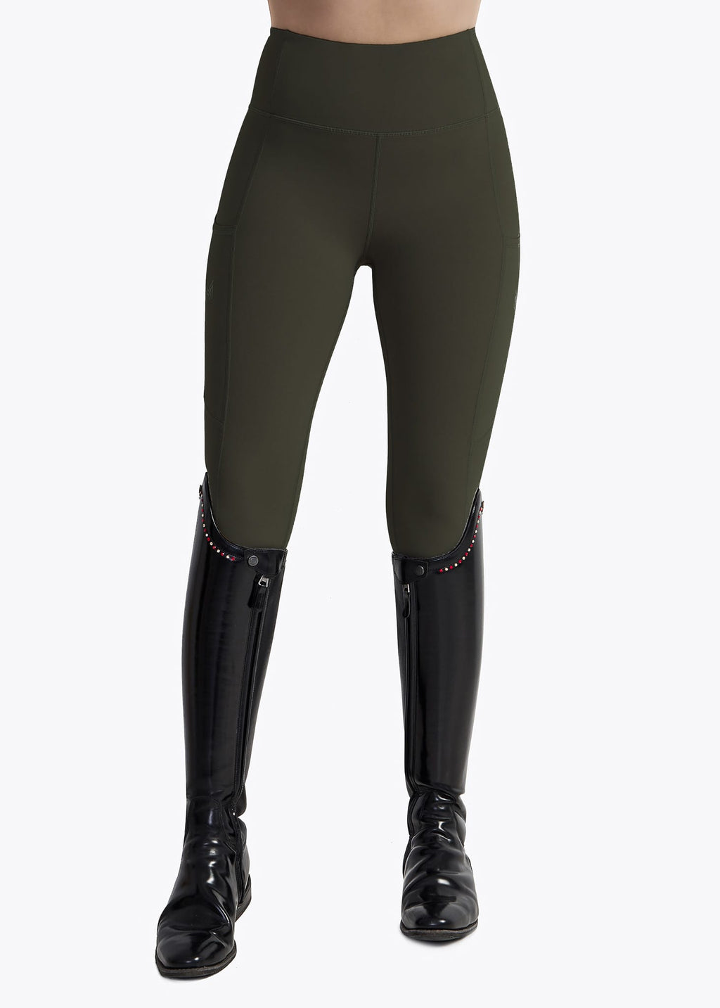 Maximilian Sculpt Riding Leggings - Khaki, XL image