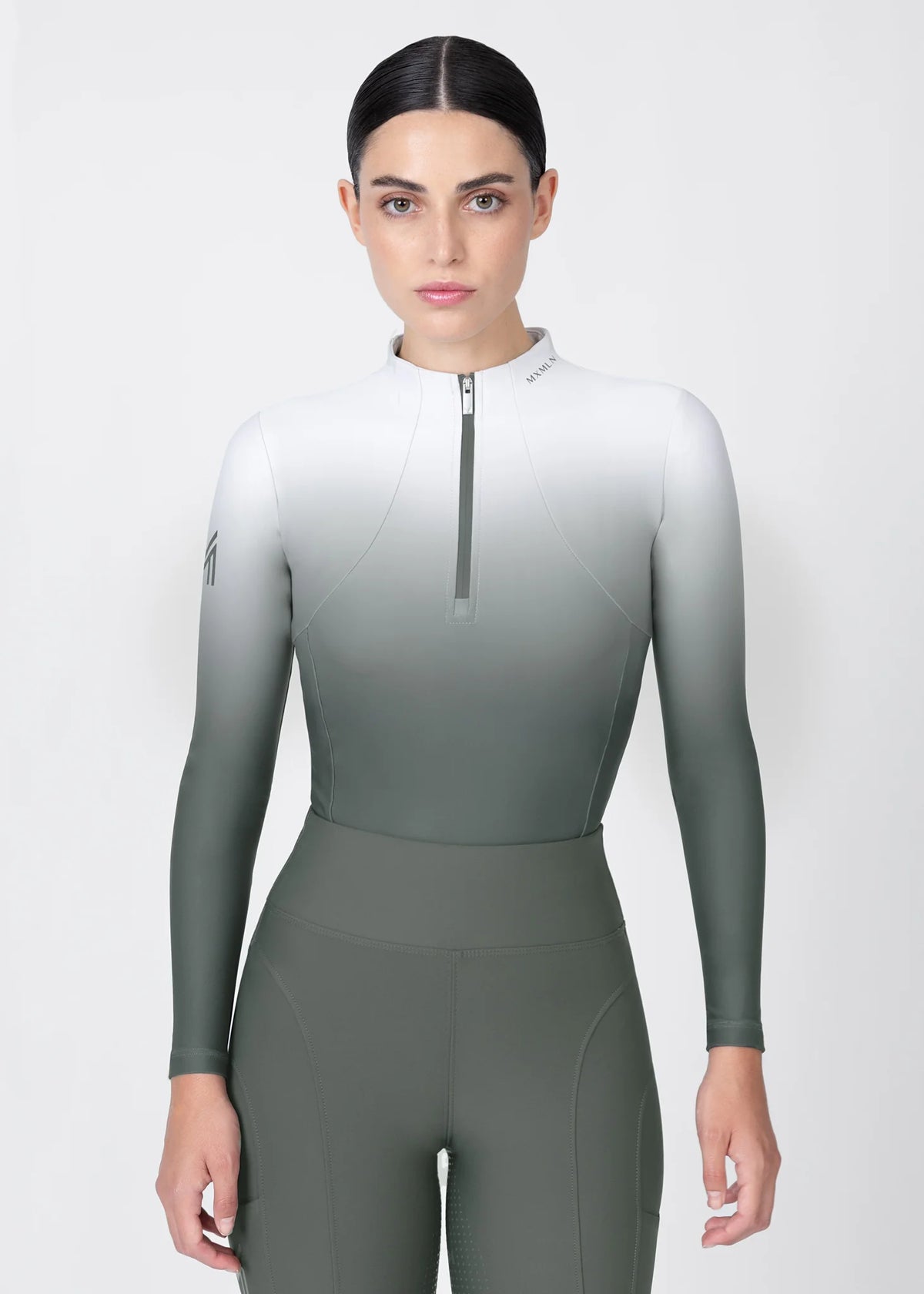 Maximilian Ombré Long Sleeve Base Layer - Ivy, XL image