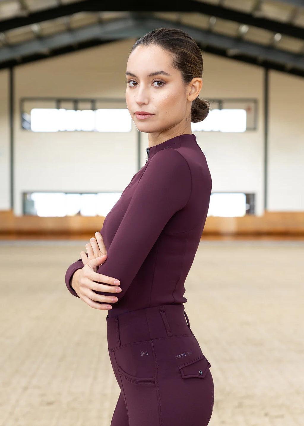 Winter Long Sleeve Base Layer - Burgundy, S image