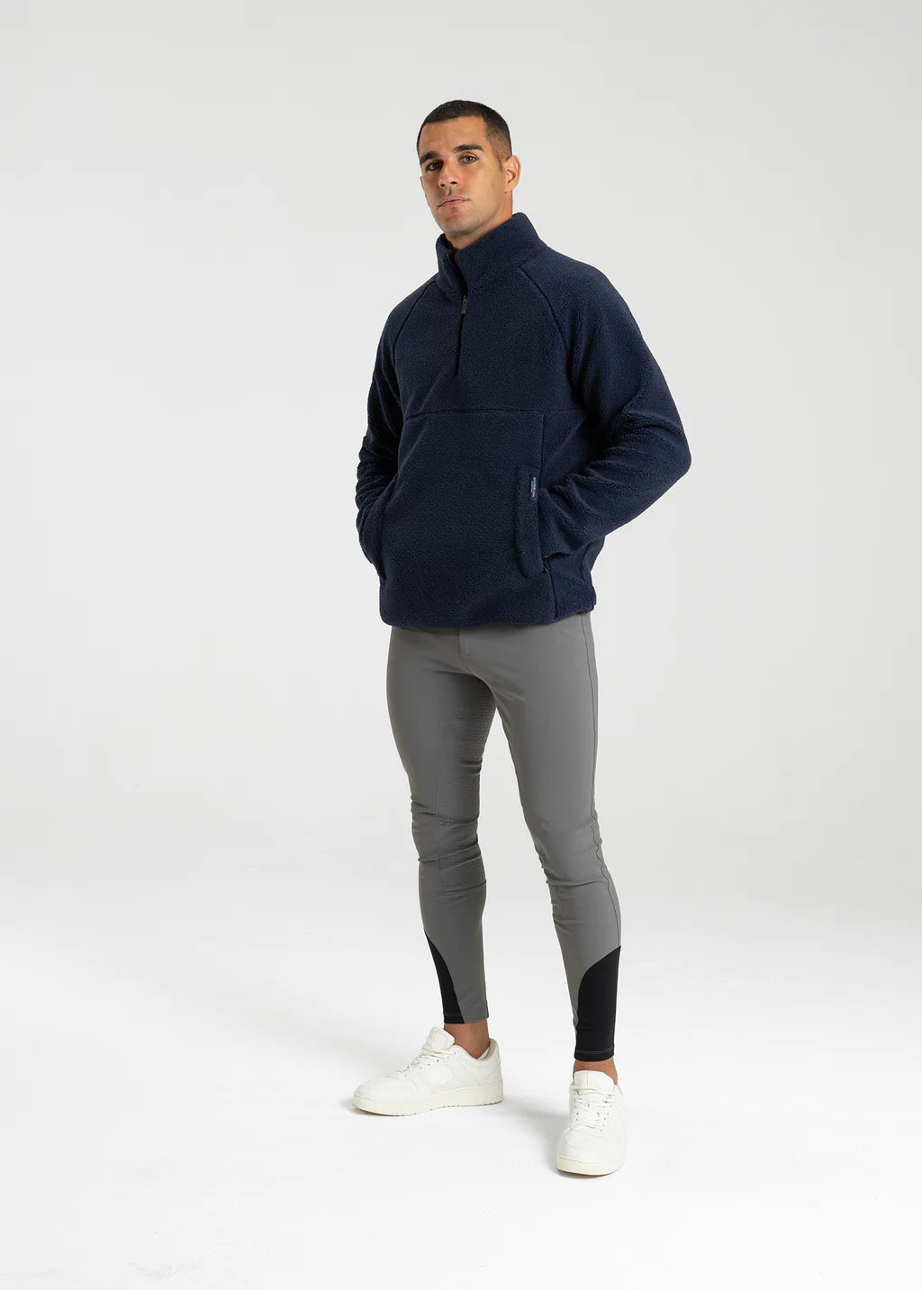 Men Clan Teddy Halfzip (Navy) image 2