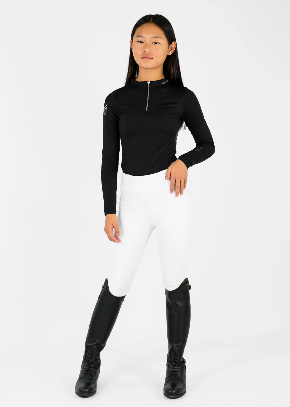 Maximilian YR Long Sleeve Base Layer - Black, 5XS (115-125cm) image