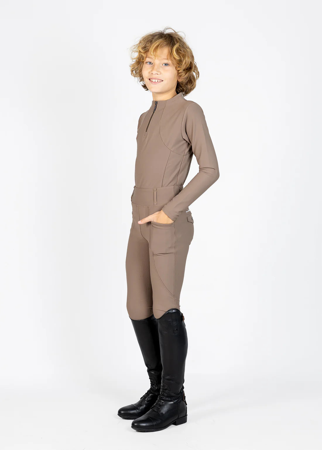 Maximilian YR Pro Riding Leggings - Nougat, 3XS (135-145cm) image