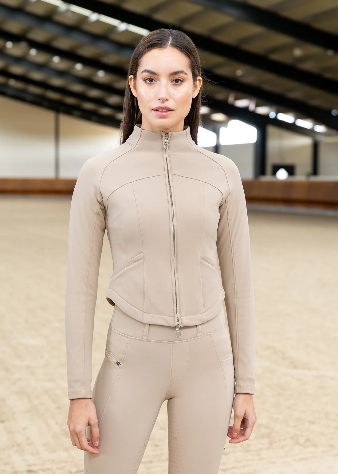 Maximilian Fleeced Contour Jacket - Beige, XXS image