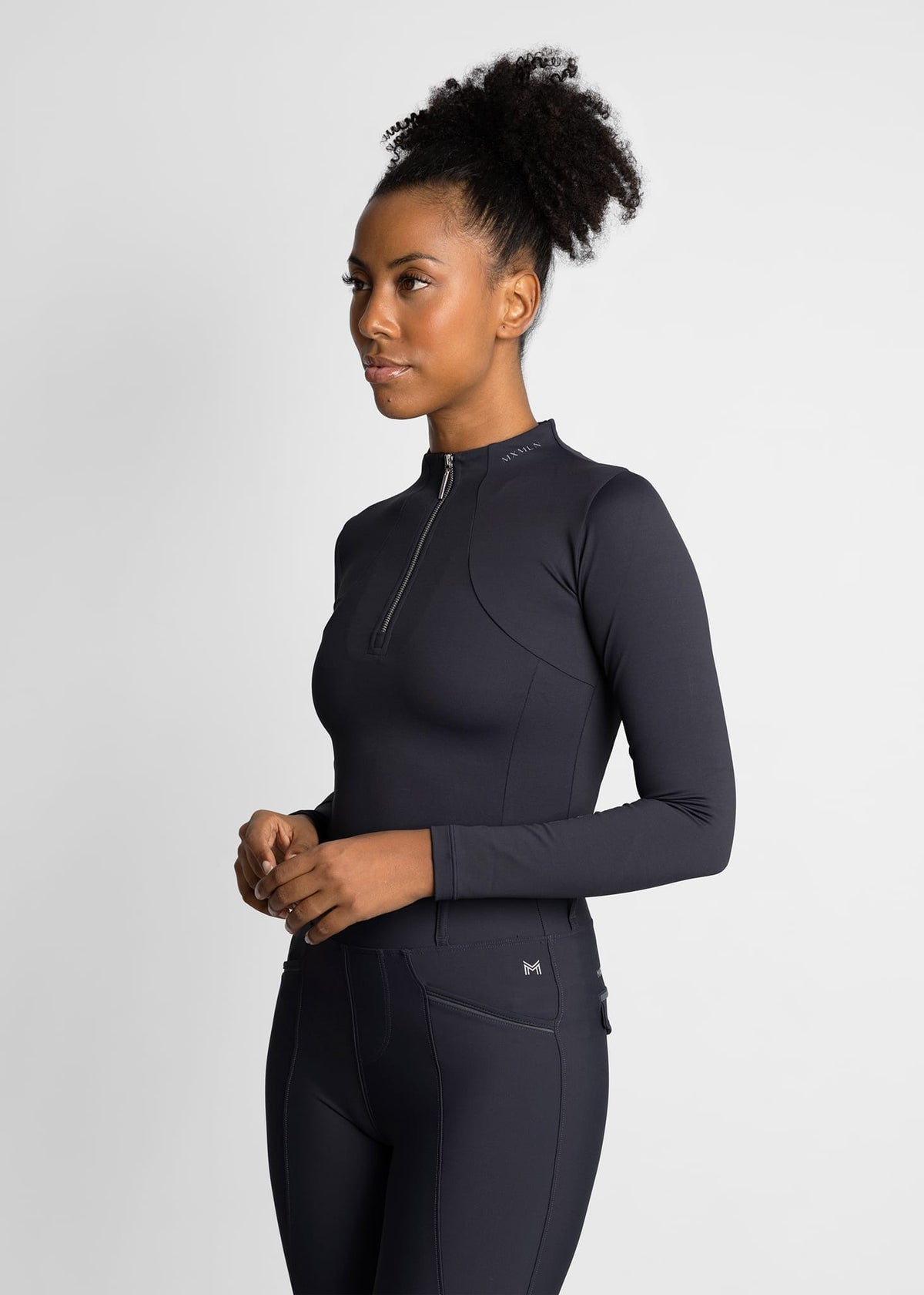Maximilian Long Sleeve Base Layer - Charcoal, M image
