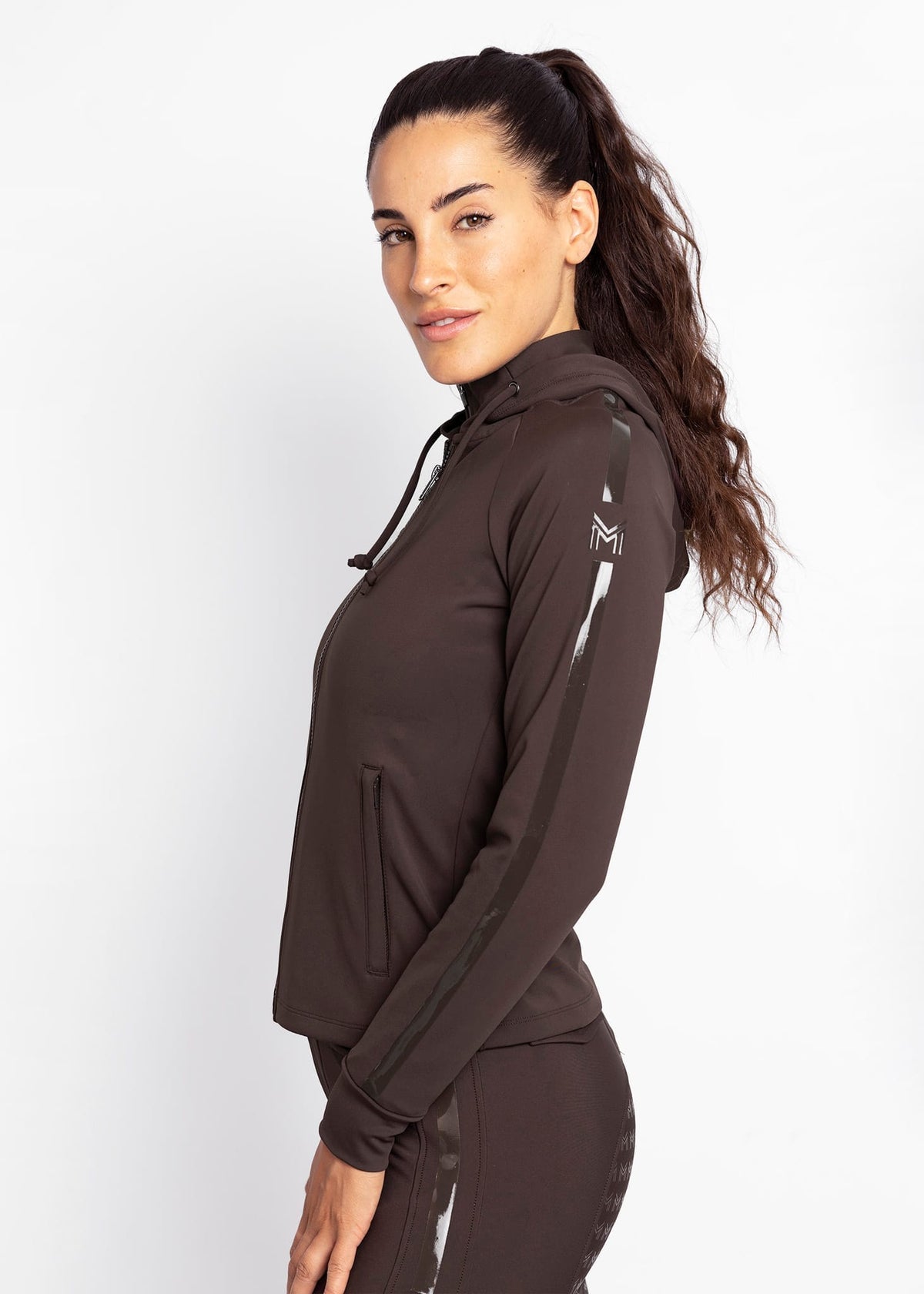 Maximilian Reflection Zip Hoodie - Chocolate, L image