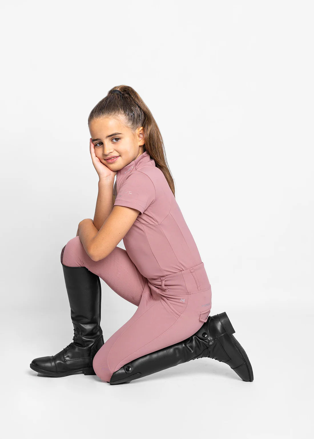 Maximilian YR Pro Riding Leggings - Rose Taupe, 2XS (145-155cm) image