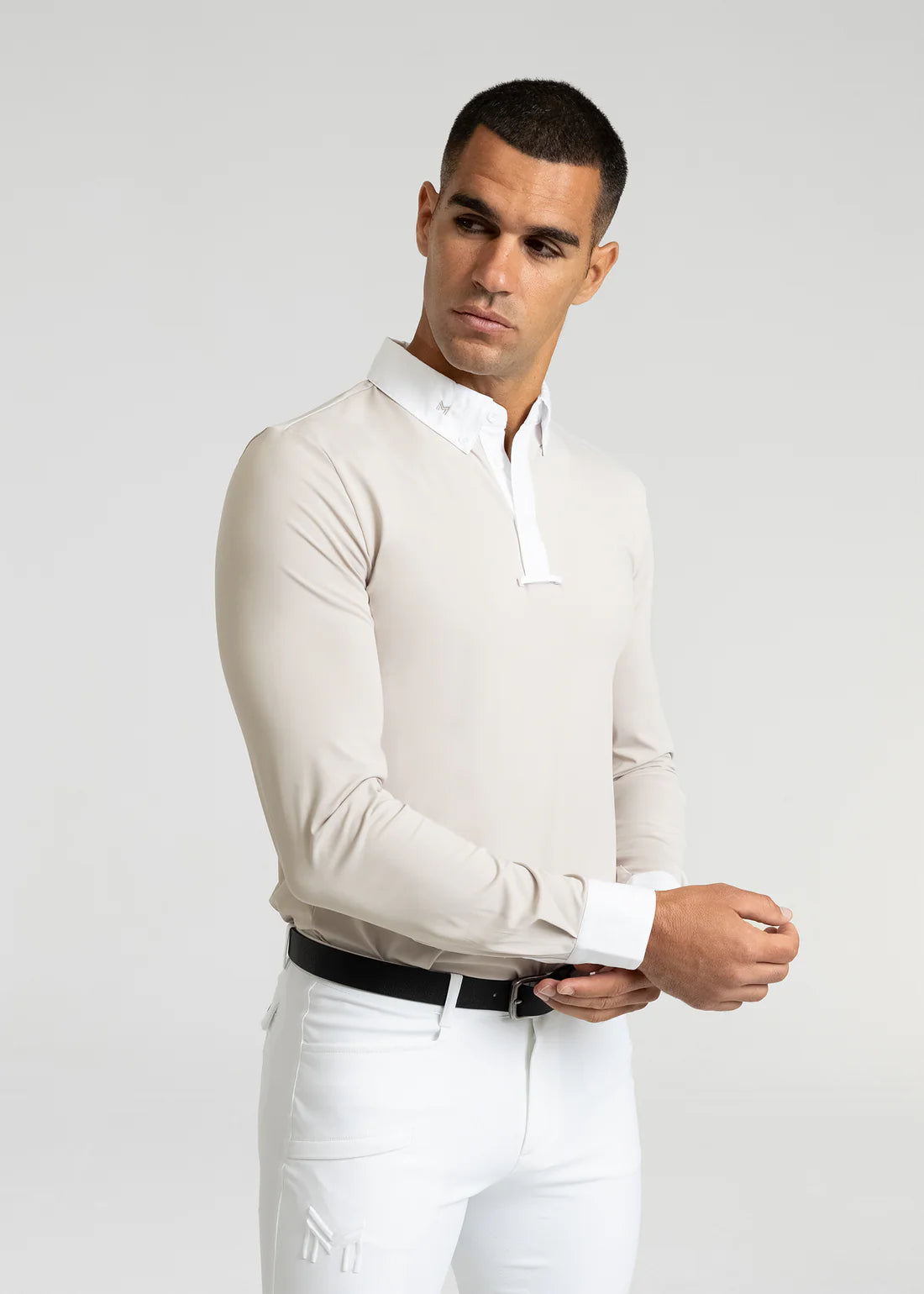 Maximilian Active Long Sleeve Competition Shirt - Beige, M image