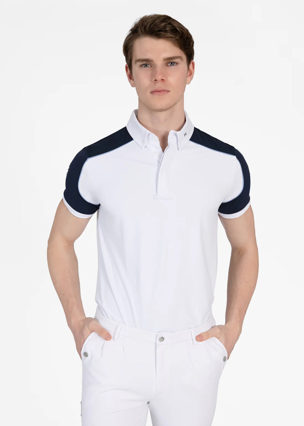Pivot Competition Shirt (White/Navy) - White/Navy, XXS image