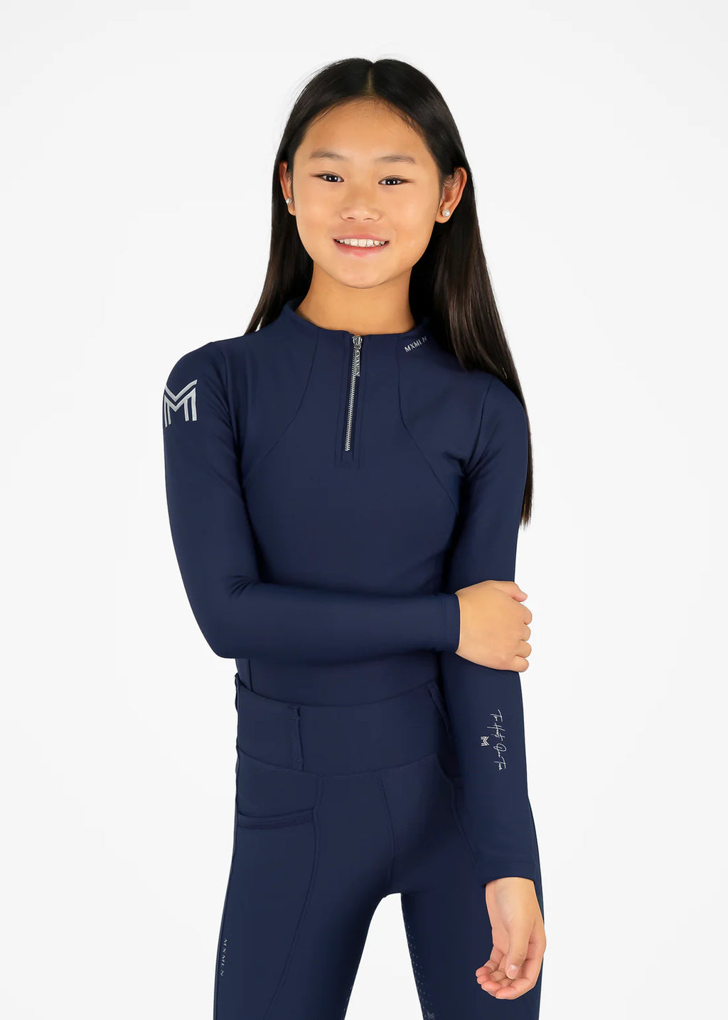 Maximilian YR Long Sleeve Base Layer - Navy, 3XS (135-145cm) image