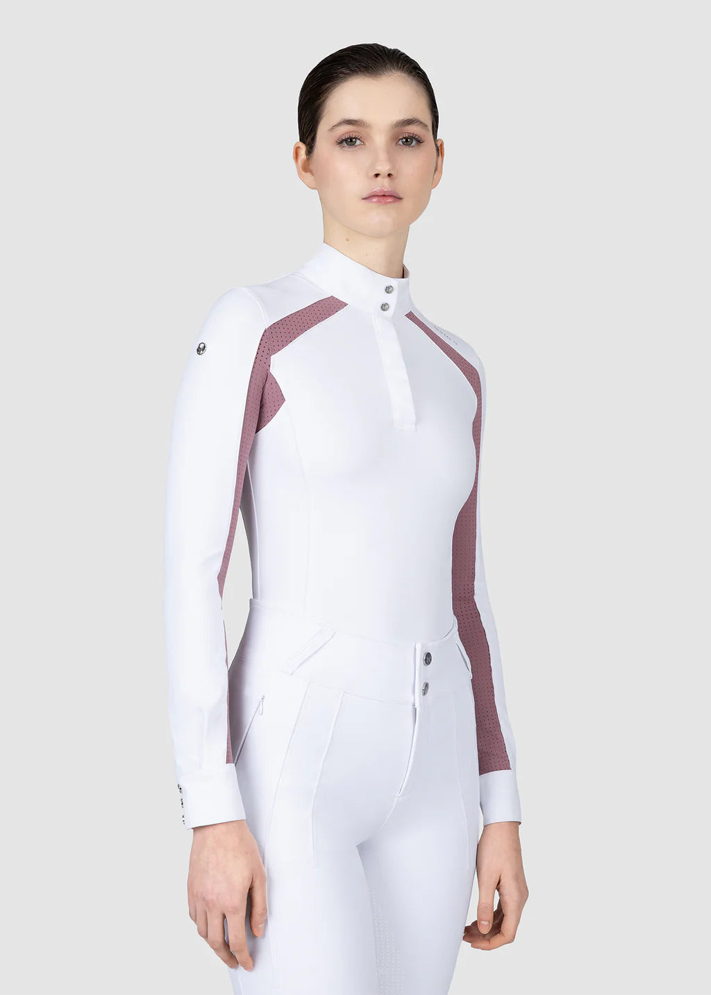 Maximilian Aveen Long Sleeve Show Shirt - white/mauve, XXS image