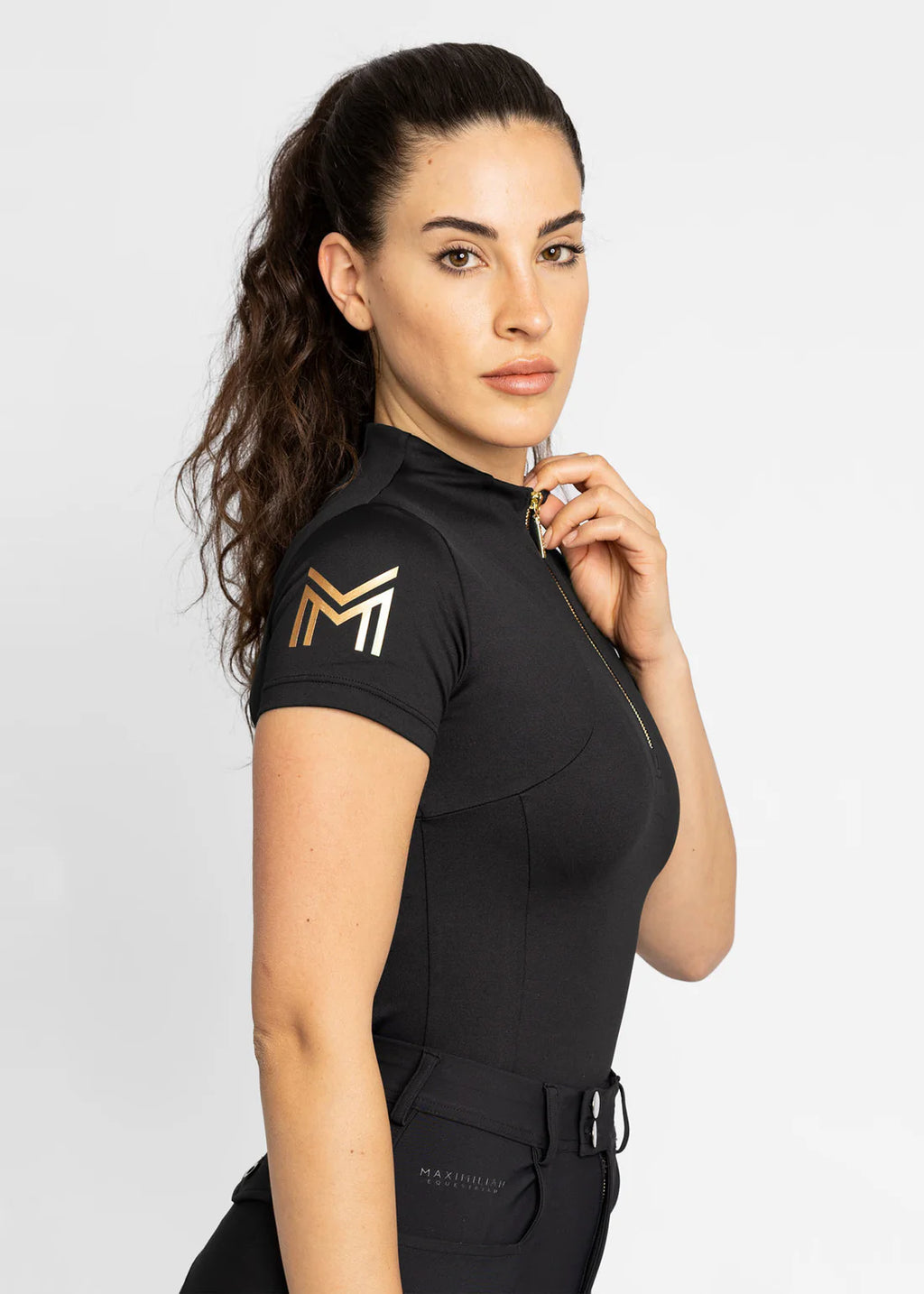 Maximilian Short Sleeve Base Layer - Black/Gold, XXS image
