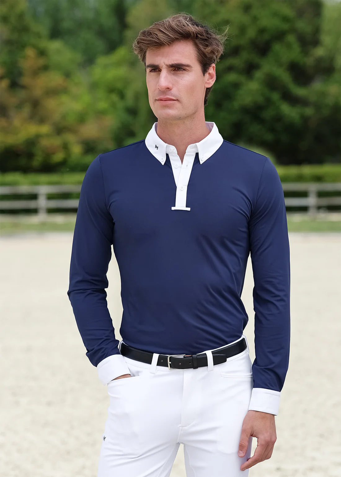 Maximilian Active Long Sleeve Competition Shirt - Navy, S image