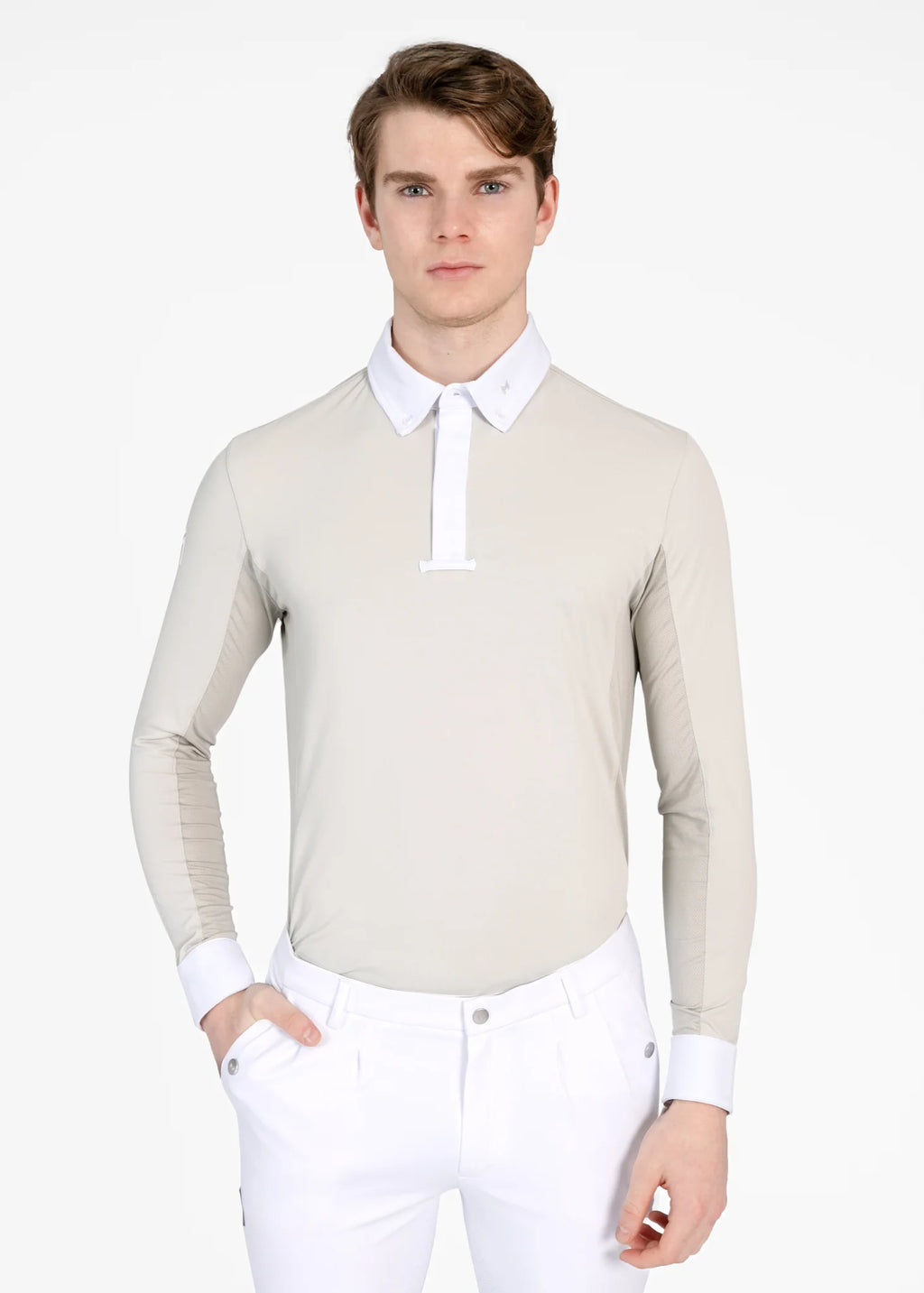 Focus Long Sleeve Competition Shirt - Sand, L image