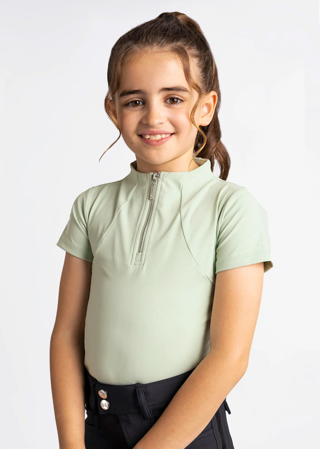 YR Short Sleeve Base Layer - Sage Green, 5XS (115-125cm) image