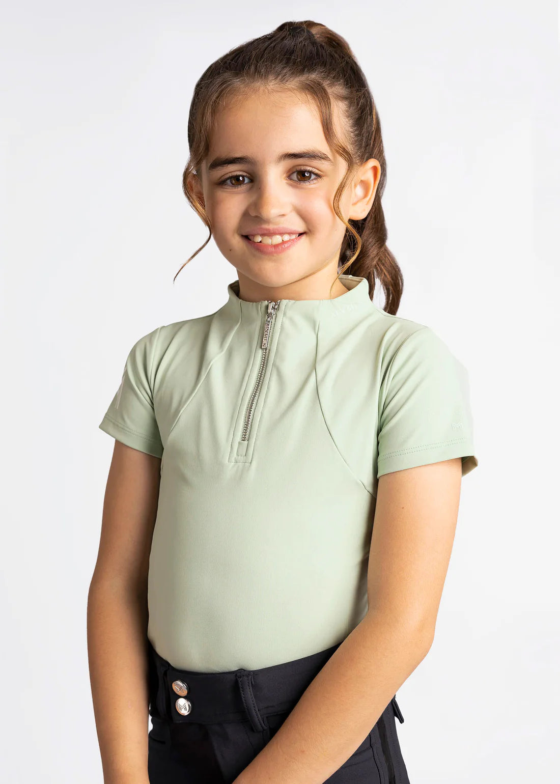 YR Short Sleeve Base Layer - Sage Green, 5XS (115-125cm) image