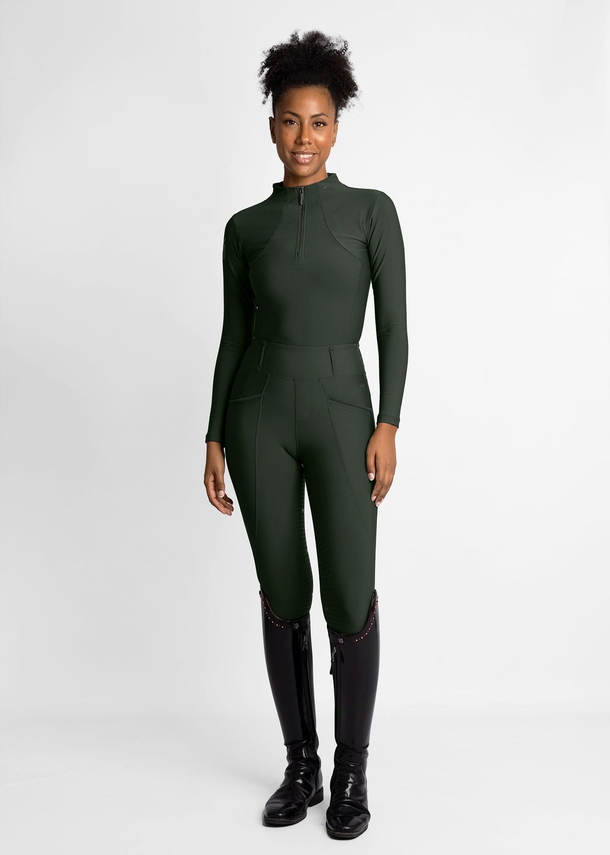 Maximilian Long Sleeve Base Layer - Hunter Green, XXS image
